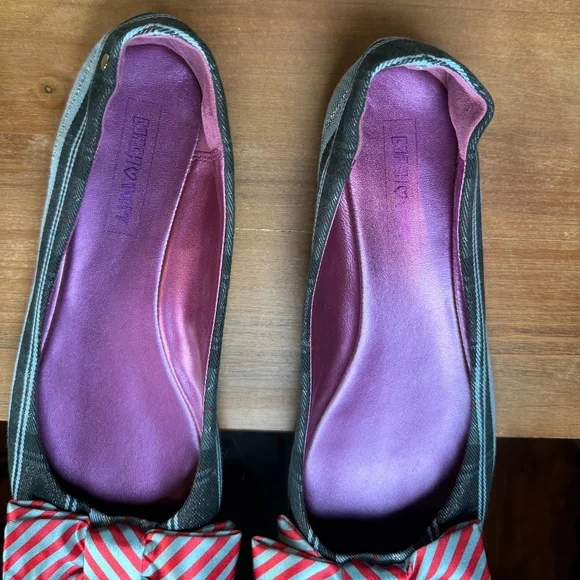 COACH Cambria Poppy Bow Plaid Tartan Flats Size 9 - Picture 4 of 5